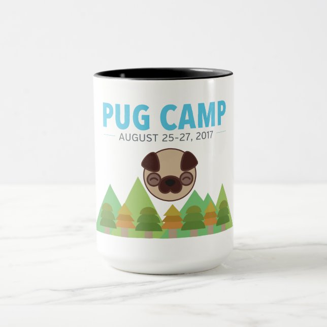Mug Thé de café de camp de carlin (Centre)
