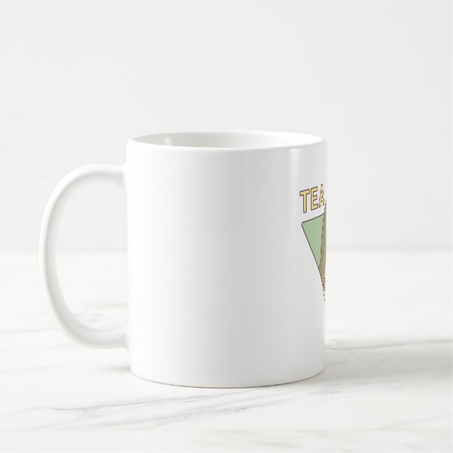 Mug Thé de dinosaure mignon Rex Trex Pun (Gauche)