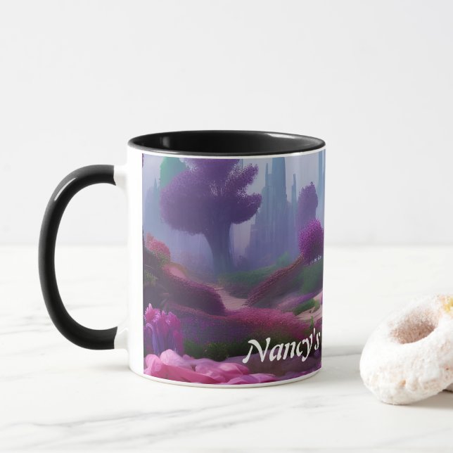 Mug Thé du matin de Nancy personnalisée (Avec donut)