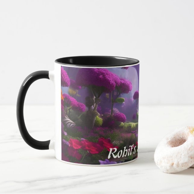 Mug Thé du matin de Rohit personnalisable (Avec donut)