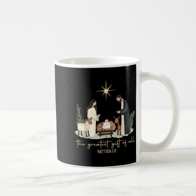 Mug The Greatest Gift Of All Jesus Christian Holiday C (Droite)