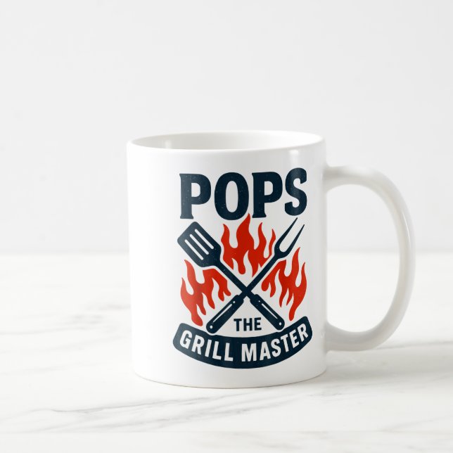 Mug The Grill Master Bbq Father's Day Grandpa Grilling (Droite)