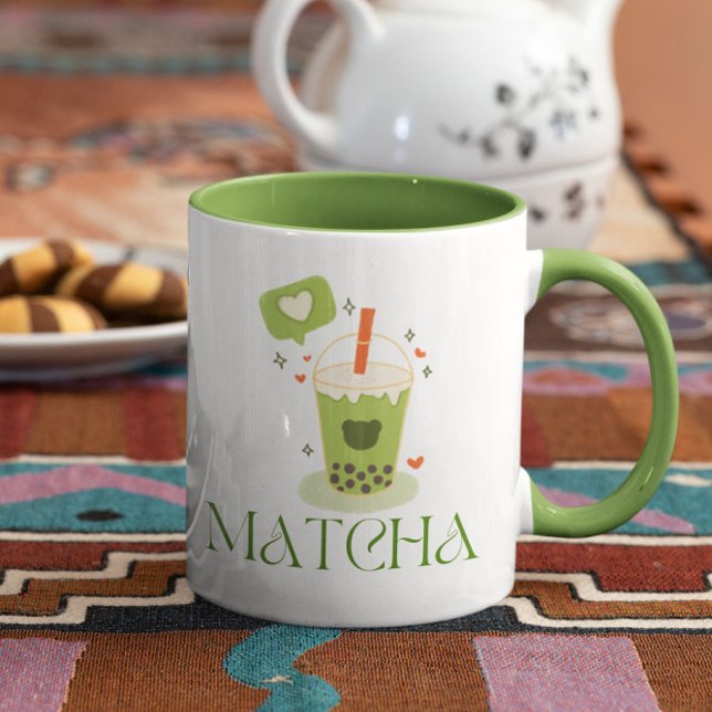 Mug Thé Matcha Boba (Créateur téléchargé)