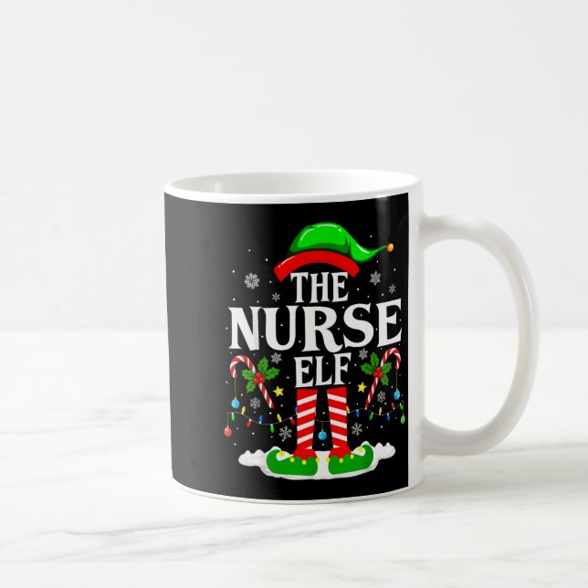 Mug The Nurse Elf Christmas Nursing Funny Rn Christmas (Droite)