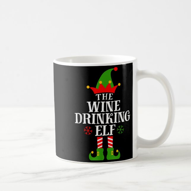 Mug The Wine Drinking Elf Funny Matching Family Christ (Droite)