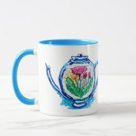 Mug Théière à fleurs