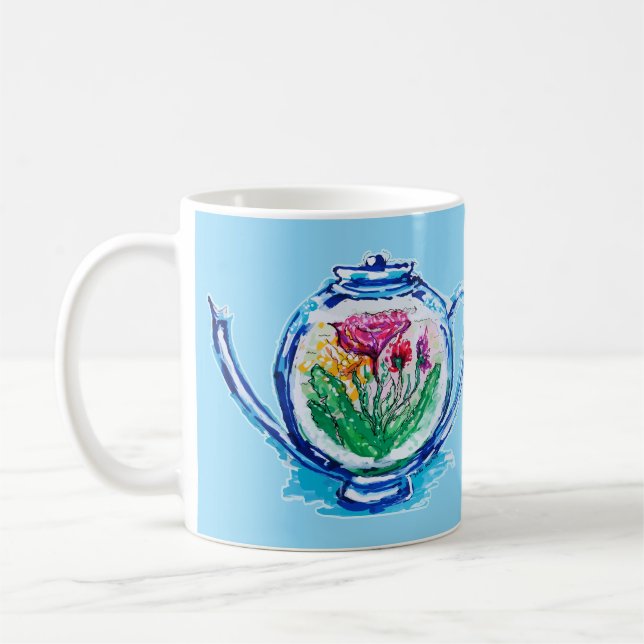 Mug Théière à fleurs (Gauche)