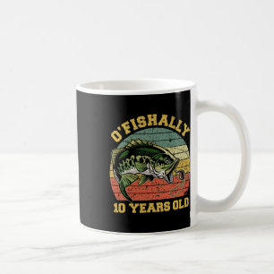 Mug Thème d'anniversaire pour 10 ans O'fishally pêche
