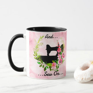 Mug Thème d'artisanat de couture de machine à coudre v