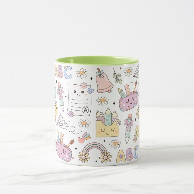 Mug Thème de conception d'école Groovy (Centre)