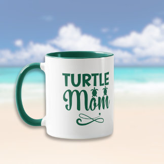 Mug Thème de plage environnemental Turtle Mom