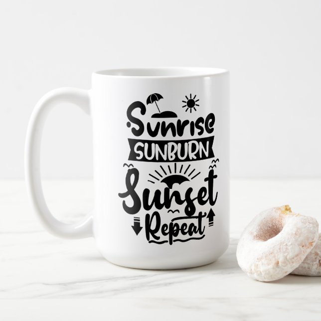 Mug Thème de vacances d'été (Avec donut)