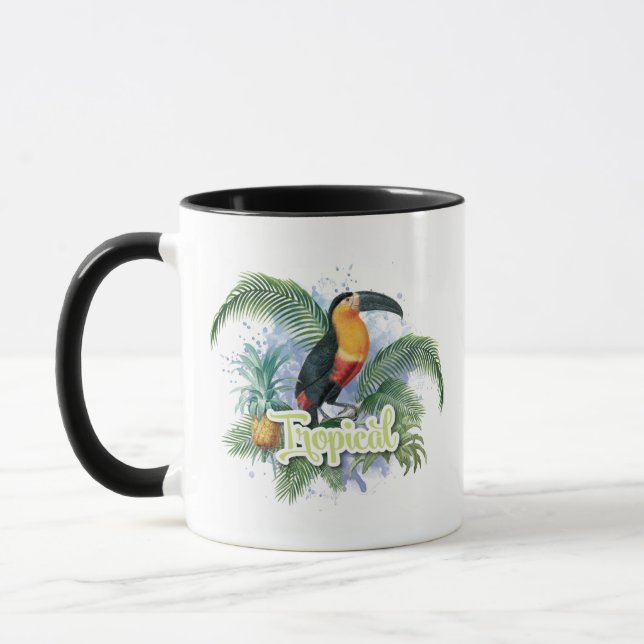 Mug Thème du perroquet tropical (Gauche)