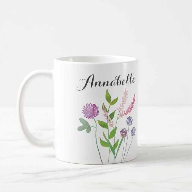 Mug Thème fleur sauvage (Gauche)