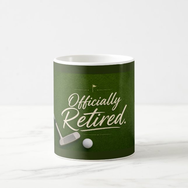 Mug Thème retraite de golf sur vert  (Centre)