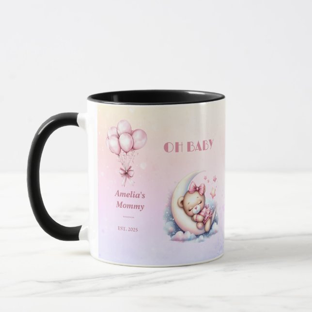 Mug Thème rose et pastel Sweet Dreamy Baby Bear (Gauche)