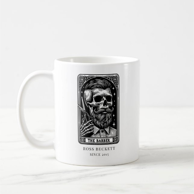 Mug Thème Tarot Barbier Vintage (Gauche)