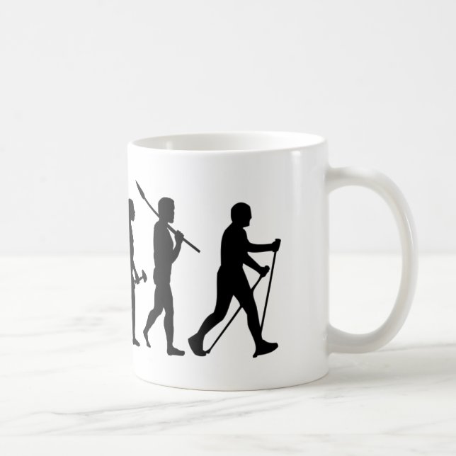 Mug Théorie de l'évolution de Nordic Walking (Droite)
