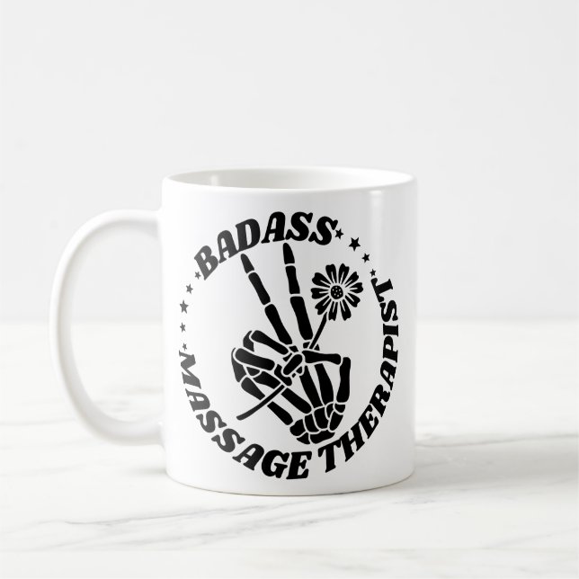 Mug Thérapeute de massage de Badass (Gauche)