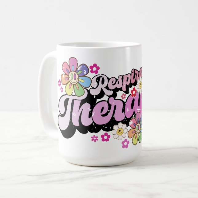 Mug Thérapeute respiratoire rétro (Devant gauche)