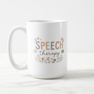 Mug Thérapie de la parole mignonne Floral SLP Orthopho