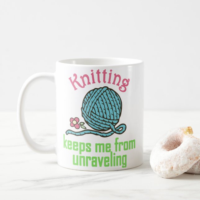 Mug Thérapie de tricot (Avec donut)