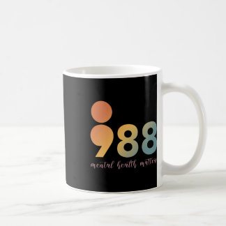 Mug Thérapie en santé mentale 988 Conseiller en semi-o