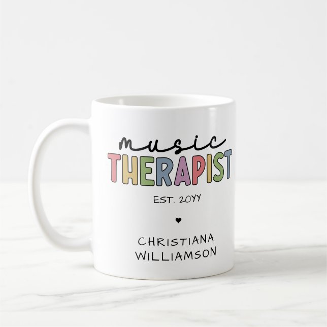 Mug Thérapie musicale sur mesure Diplôme de musicothér (Gauche)