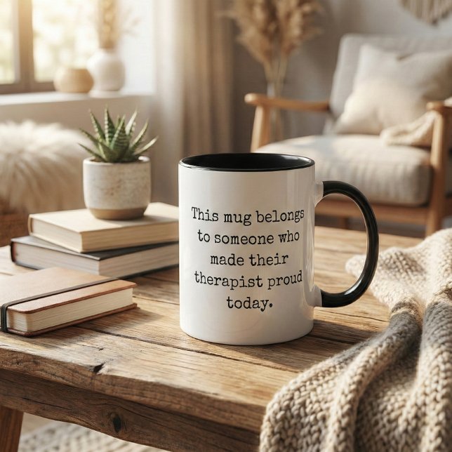 Mug Therapy Humor Mental Health Sarcastic Quote (Créateur téléchargé)