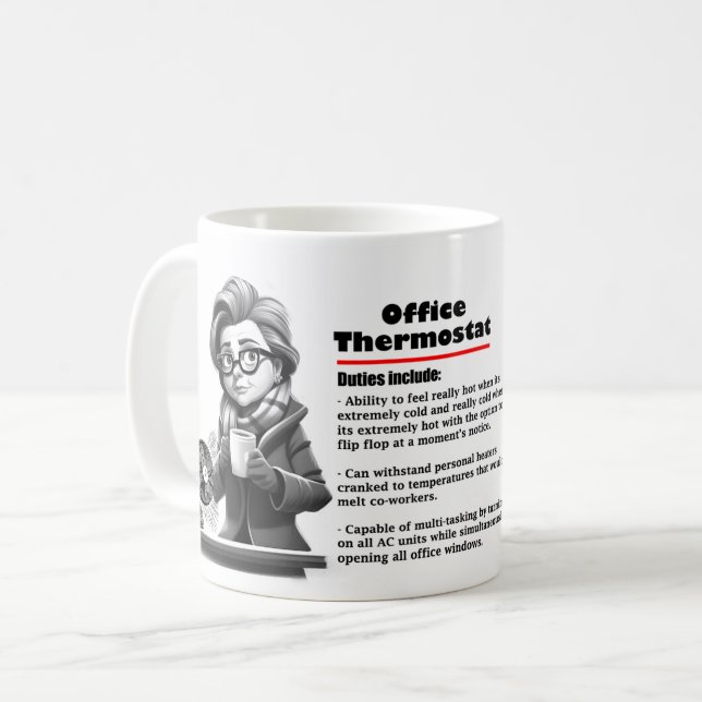 Mug Thermostat Office Humour (Devant gauche)