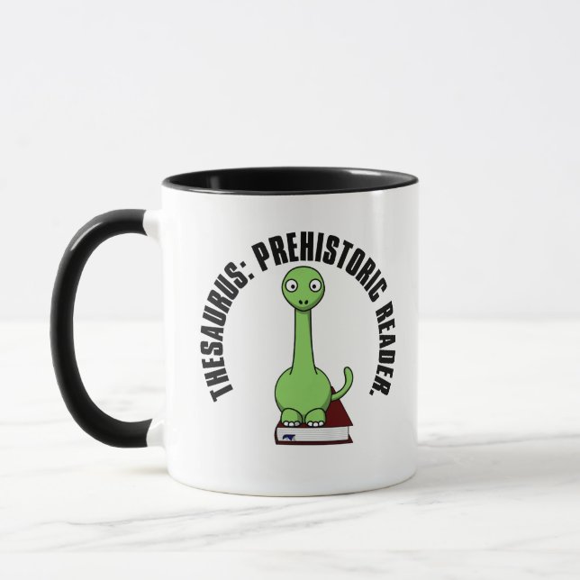 Mug Thésaurus : Un dinosaure qui était un lecteur (Gauche)