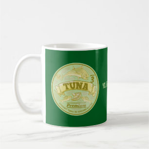 Mug Thon peut pop art en étain poisson
