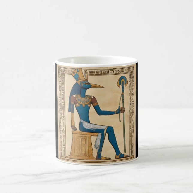 Mug Thoth, Dieu égyptien. Émeraude Tablettes. (Centre)