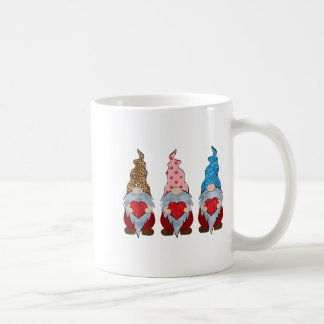 Mug Three Gnomes Holding Heart Funny Valentines Day Co