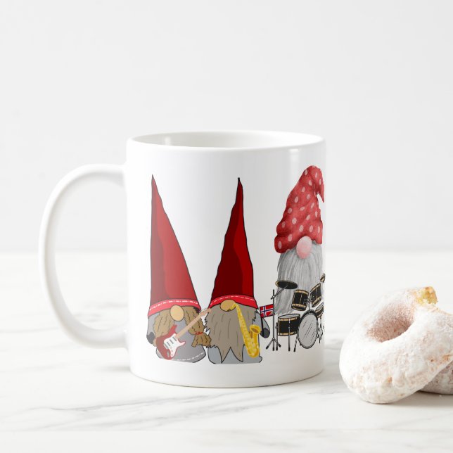 Mug Three Piece Gnome Band on a  (Avec donut)
