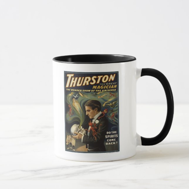 Mug Thurston le grand magicien tenant la magie du crân (Droite)