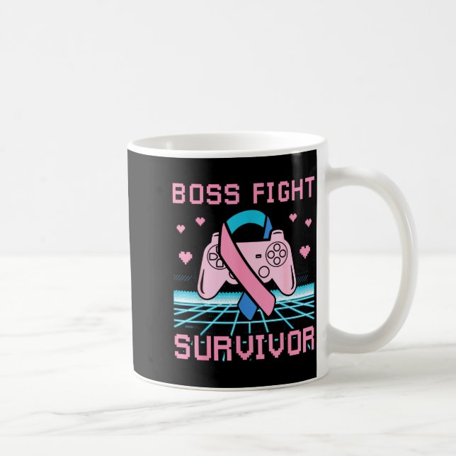 Mug Thyroid Cancer Awareness Boss Fight Survivor Gamer (Droite)