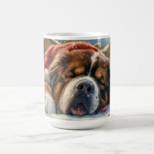 Mug Tibétain Mastiff Chien Fête de Noël