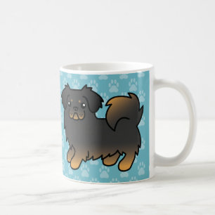 Mug Tibétain Spaniel noir et feu de dessin animé