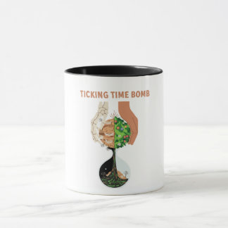 Mug Ticking Time Bomb Earth Hourglass Environmental 