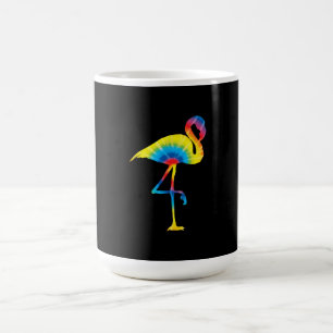 Mug Tie Dye Flamant rose arc-en-ciel Imprimer Oiseau A