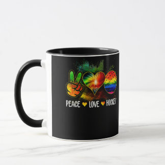 Mug Tie Dye Peace Love Hockey Jeu de Hockey