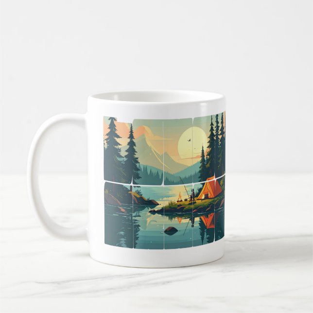 Mug Tige tactile rétro personnalisable Typographie ext (Gauche)