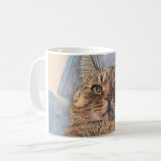 Mug Tiger Cat Illustration Design (Devant gauche)