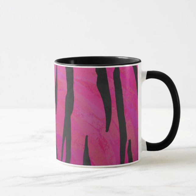 Mug Tiger rose chaud et noir (Droite)