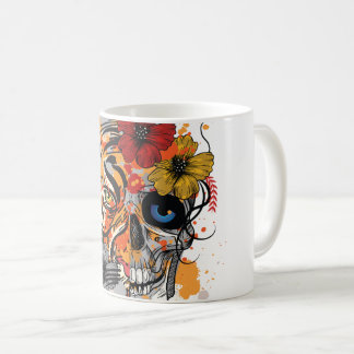 Mug Tigre et crâne, mule d'art contemporain
