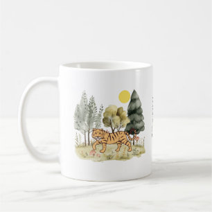 Mug Tigre mignon avec texte personnalisé