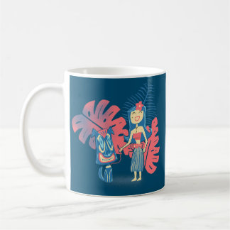 Mug Tiki Animaux tropicaux Island Cute Girl avec Tiki