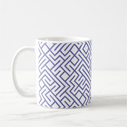 Mug Tiled Lines Generative (Periwinkle Lines) Unique