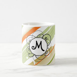 Mug Tirage Citrus Moderne Rétro avec Monogramme
